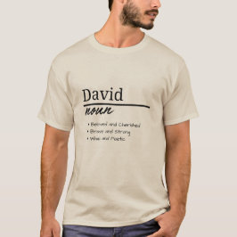David, Boy Personlig Namn Definition T Shirt