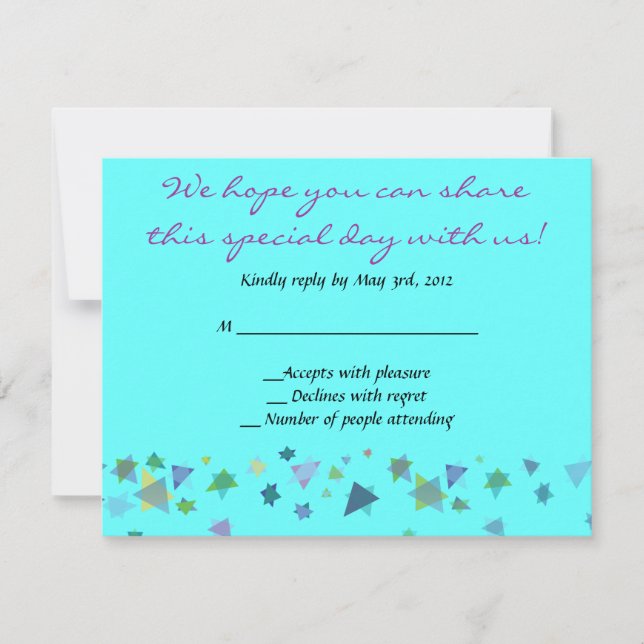 David Bröllops inbjudan Pub Mitzvah Reply (Framsida)