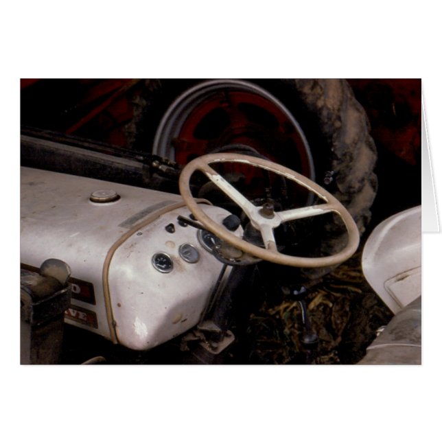 David brun traktor hälsningskort (Framsidan Horizontal)