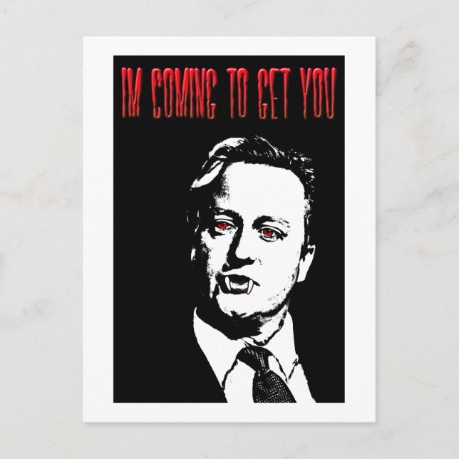 David Cameron Blood Sucker vykort (Framsida)