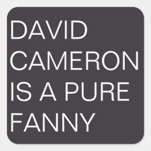 David Cameron Fyrkantigt Klistermärke