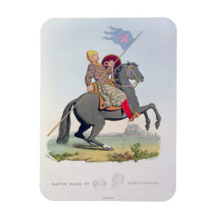 David, Earl of Huntingdon (1084-1153) 1120, engrav Magnet