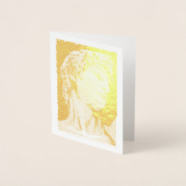 David, efter Michelangelo... guld-folie Folierat Kort