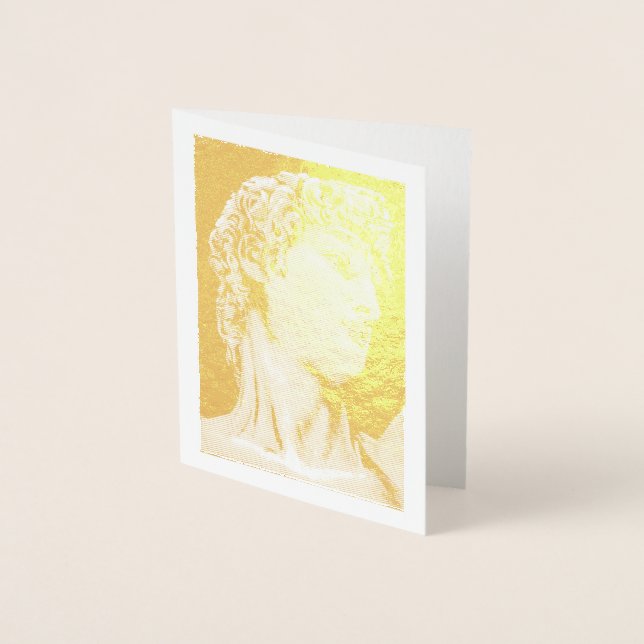 David, efter Michelangelo... guld-folie Folierat Kort (Framsida)
