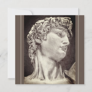David, efter Michelangelo, Pencil Teckning, kort