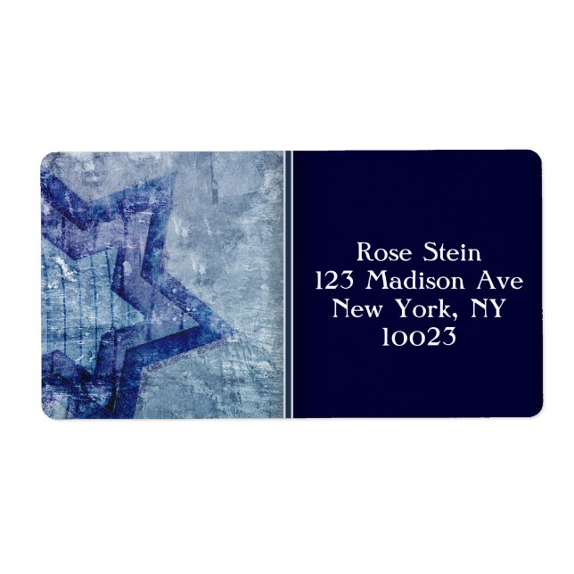 David-etikettens stjärna fraktsedel (Framsidan)