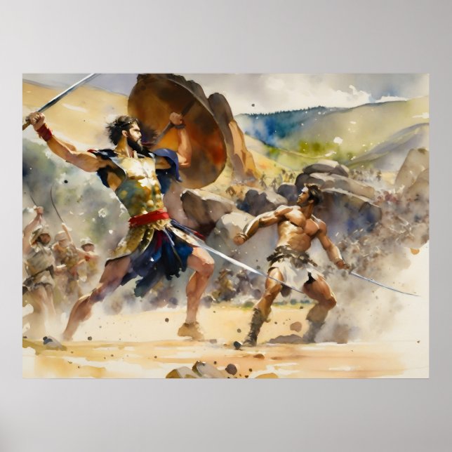 David Fights Mighty Goliath Poster (Framsidan)