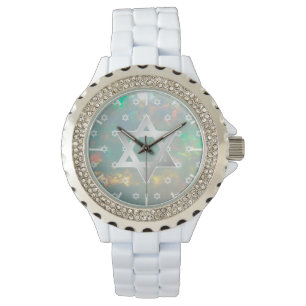David Fire Opal Dial-stjärnan Bat mitzvah Armbandsur