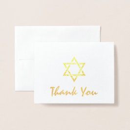 David Fladdermus Pub Mitzvah Tack Guld Folierat Kort