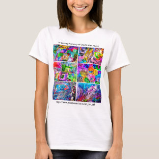 DAVID FLYNN ART COLLAGE WOMAN S T-SHIRT MED TEXT