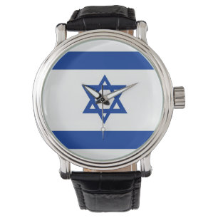 david för landflaggaisrael jew stjärna armbandsur