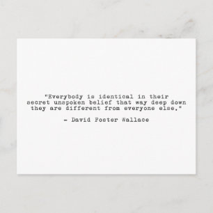 David Foster Wallace Individuality Quote Vykort