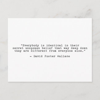 David Foster Wallace Individuality Quote Vykort