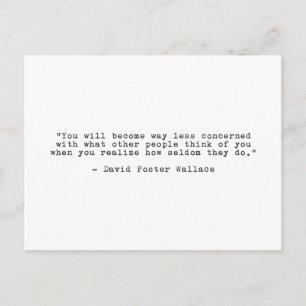 David Foster Wallace Quote Vykort