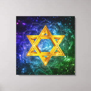 David Galaxys stjärna - Magen David Stretched Canvastryck