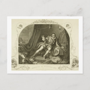 David Garrick (1717-79) as Richard III, Act V Scen Vykort