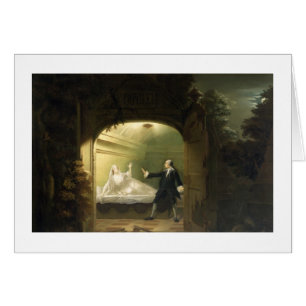 David Garrick (1717-79) och George Anne Bellamy ( Hälsningskort