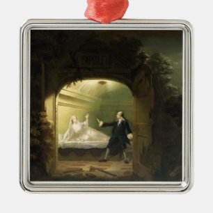 David Garrick (1717-79) och George Anne Bellamy ( Julgransprydnad Metall