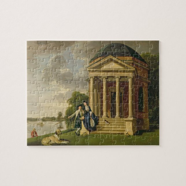 David Garrick (1717-79) och hans fru vid hans Pussel (Horisontell)