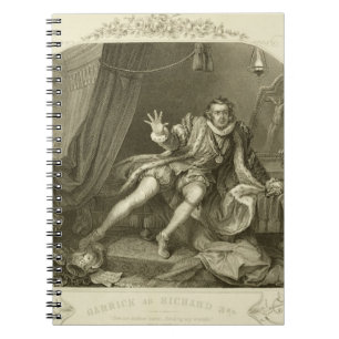 David Garrick (1717-79) som Richard III, agerar V Anteckningsbok