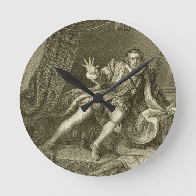David Garrick (1717-79) som Richard III, agerar V Rund Klocka (Framsida)