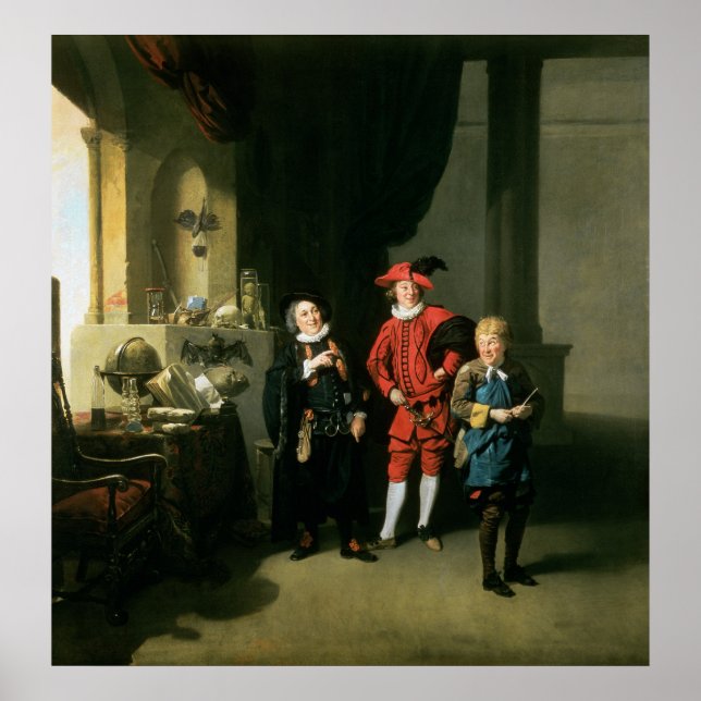 David Garrick med William Burton och John Poster (Framsidan)