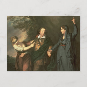 David Garrick mellan Muses of Tragedy Vykort