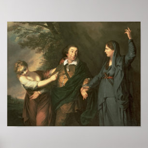 David Garrick mellan musorna av tragedin Poster