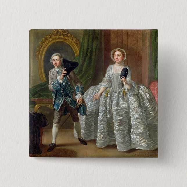 David Garrick och Fru Pritchard i 'det Knapp (Framsida)