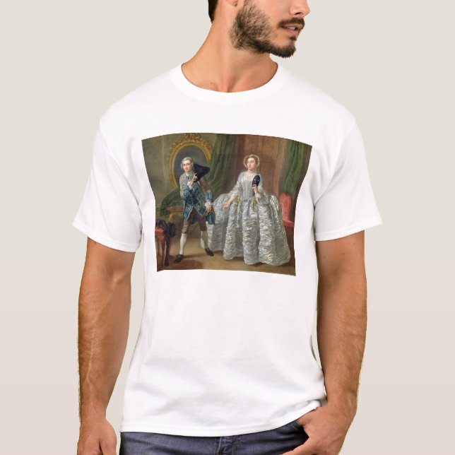 David Garrick och Fru Pritchard i 'det Tee Shirt (Framsida)