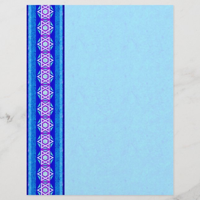 David Gräns Letterhead, Blue & Lila Star (Framsida)