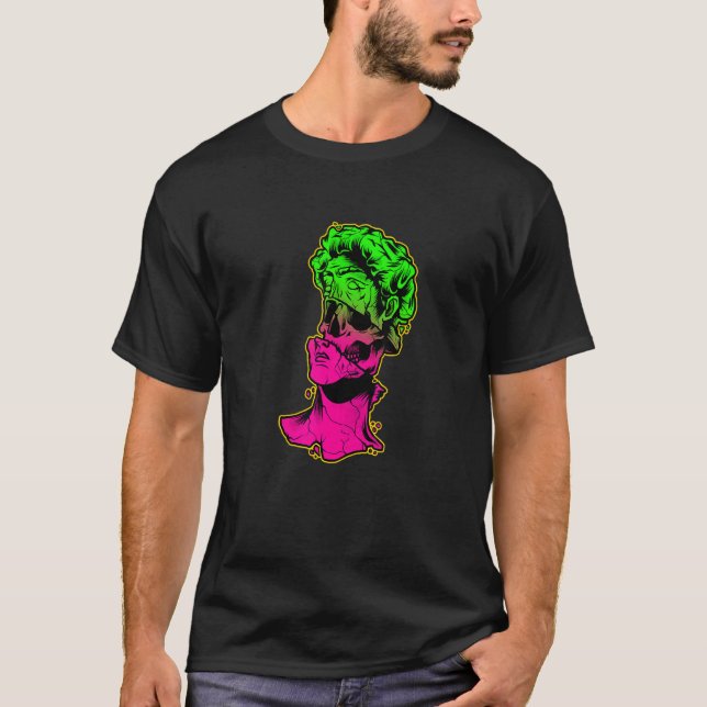 David Greece Sculpture Statue Skull Inside Sculpto T Shirt (Framsida)