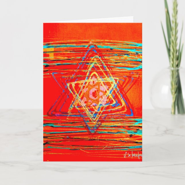 David Greeting Card-stjärna Helgkort (Framsida)