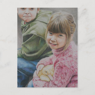 David & Haley Original Art Postcard Vykort