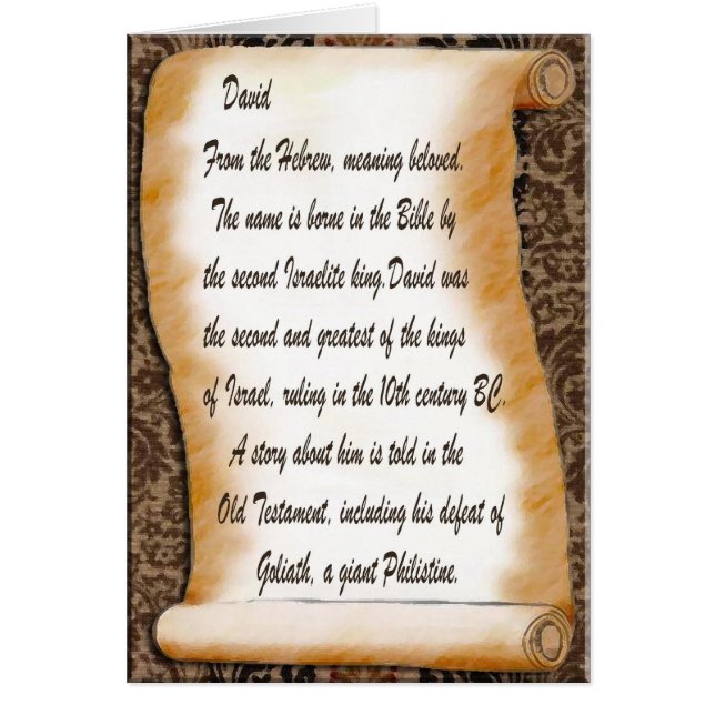 David Hälsningskort (Framsidan)