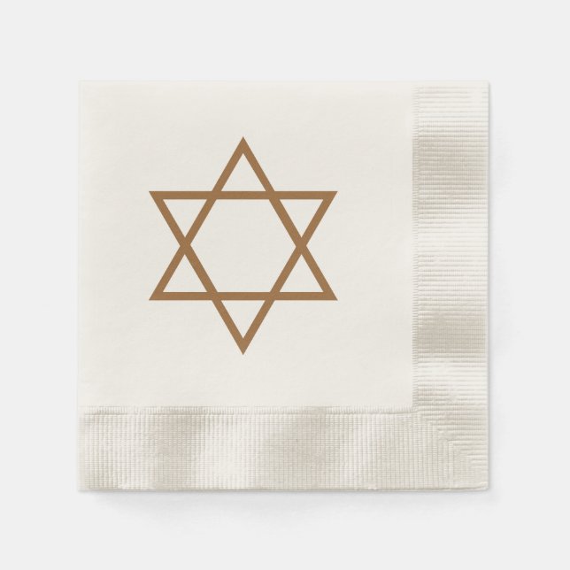 David ~ Hanukkah Firande Napkins stjärna Pappersservett (Framsidan)