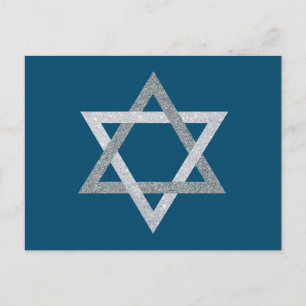 David Hanukkah Glitter stjärna Vykort
