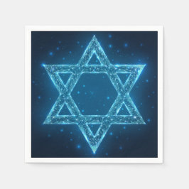 David Hanukkah Glowing Electric Star Pappersservett