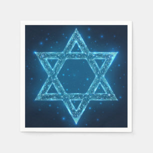 David Hanukkah Glowing Electric Star Pappersservett