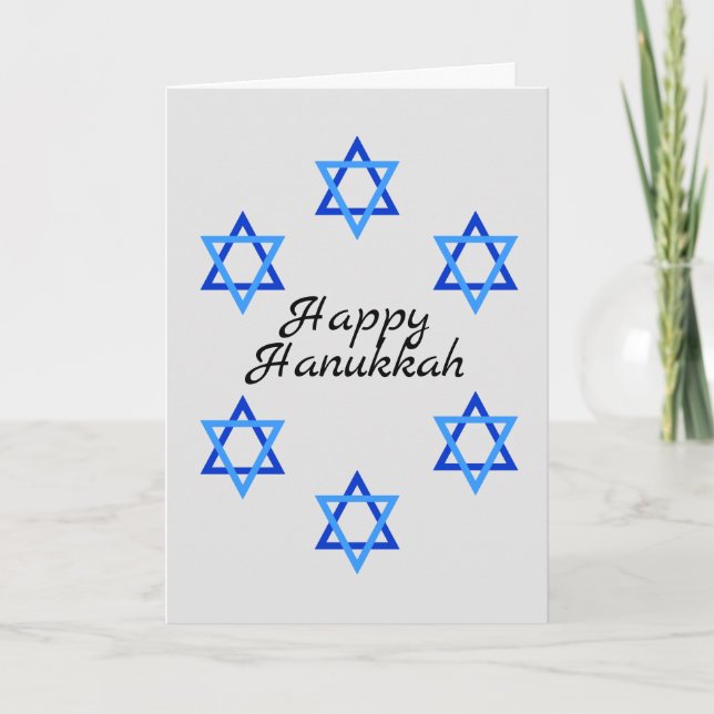 David Hanukkah-Helgdag stjärna Kort (Framsida)