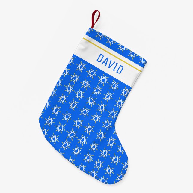 David Hanukkah Mönster Blue CUSTOMIZE IT-stjärnan Liten Julstrumpa (Framsidan (Hängande))