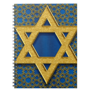 David, Hanukkah Mönster Helgdag Gift Anteckningsbok