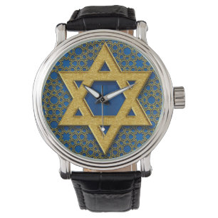 David, Hanukkah Mönster Helgdag Gift Armbandsur