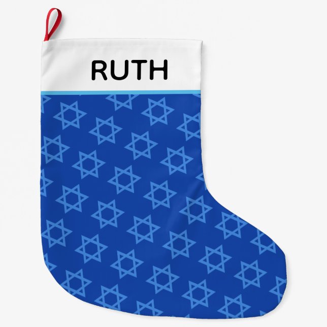David Hanukkah Stocking Star Stor Julstrumpa (Framsidan)