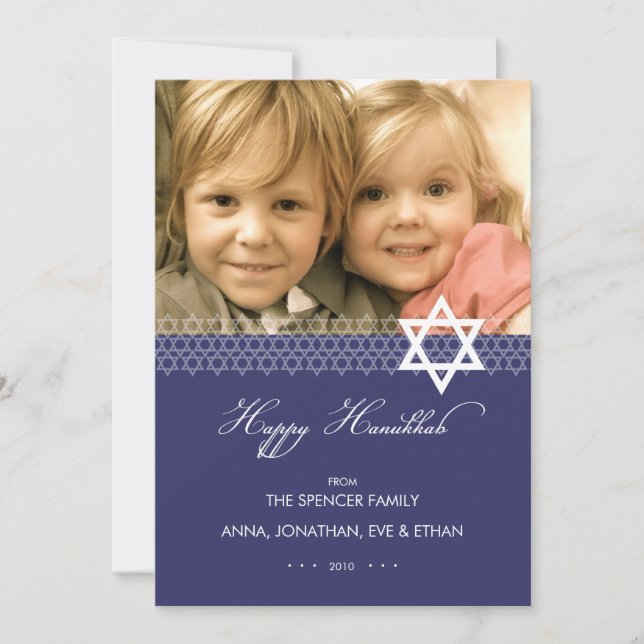 David Hanukkahs fotopapport Julkort (Framsida)