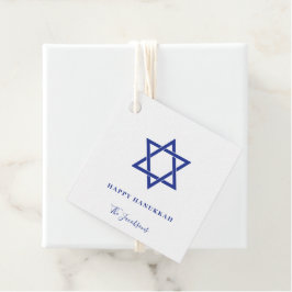 David Hanukkahs moderna, blå stjärna Gåvor Etiketter