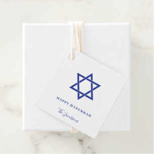 David Hanukkahs moderna, blå stjärna Gåvor Etiketter