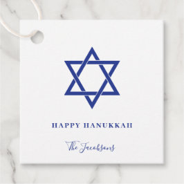 David Hanukkahs moderna, blå stjärna Gåvor Etiketter