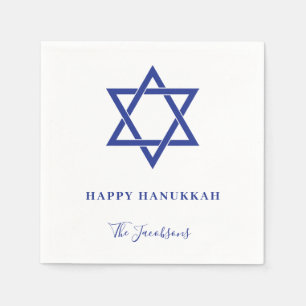 David Hanukkahs moderna, blå stjärna Pappersservett
