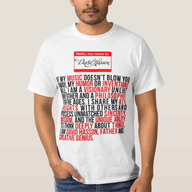 David Hasson T-shirt (Framsida)